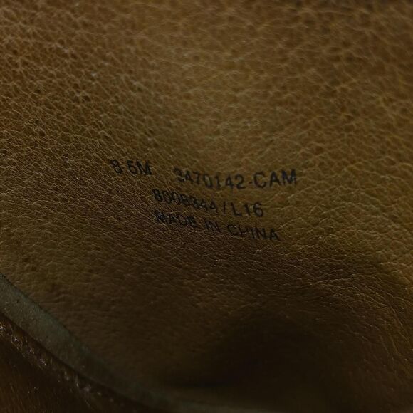 Frye Karissa Mule Camel Tan Suede Wood Chunky Block Heel Size 8.5 Boho - Picture 7 of 7